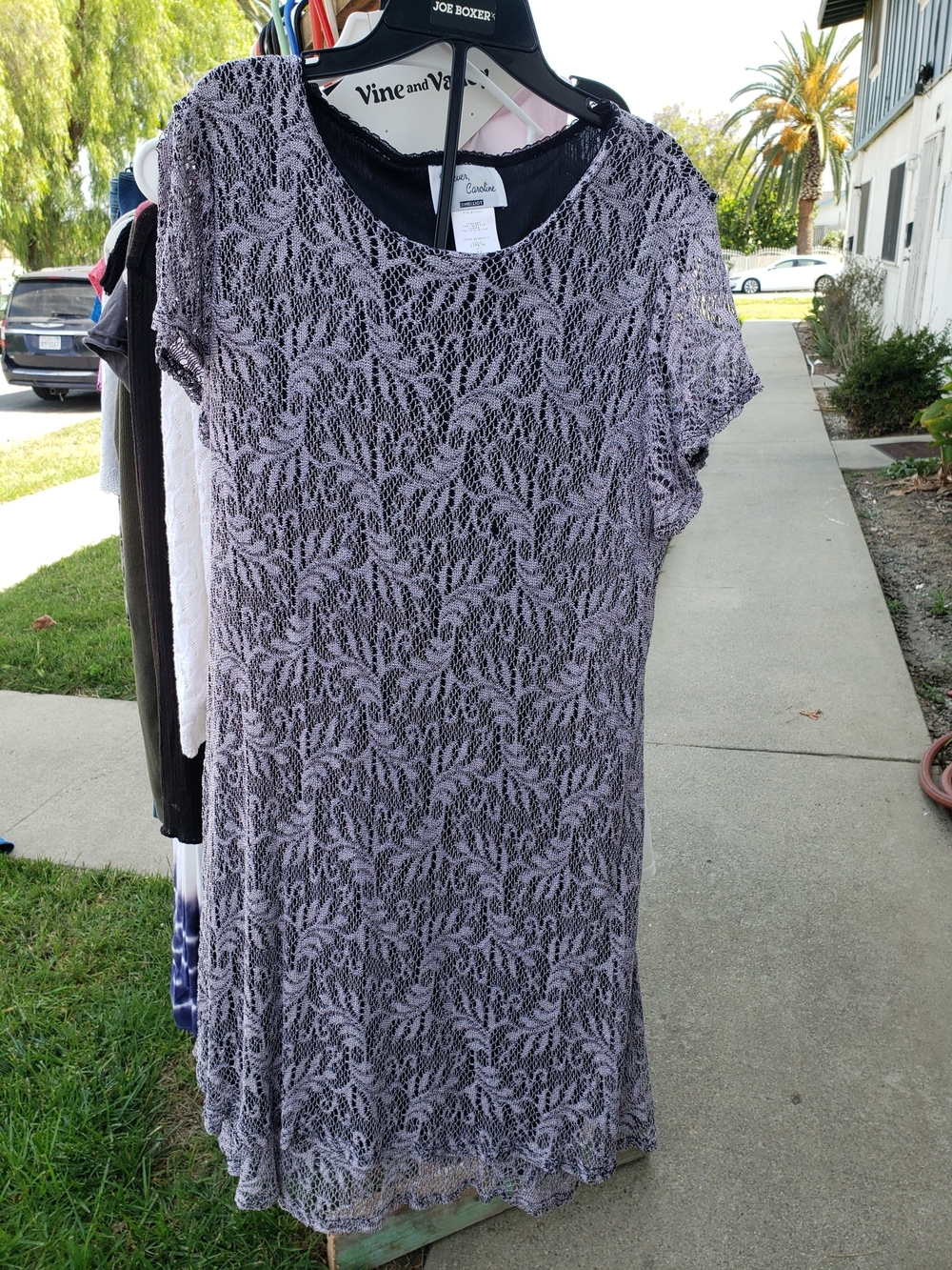 NWT Forever Caroline Vintage 90s Style Leaf Lace Shift Dress - Size 12